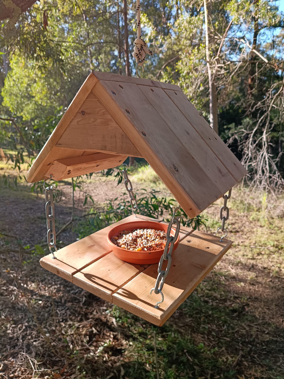 🐦 Handmade Timber Bird Feeder